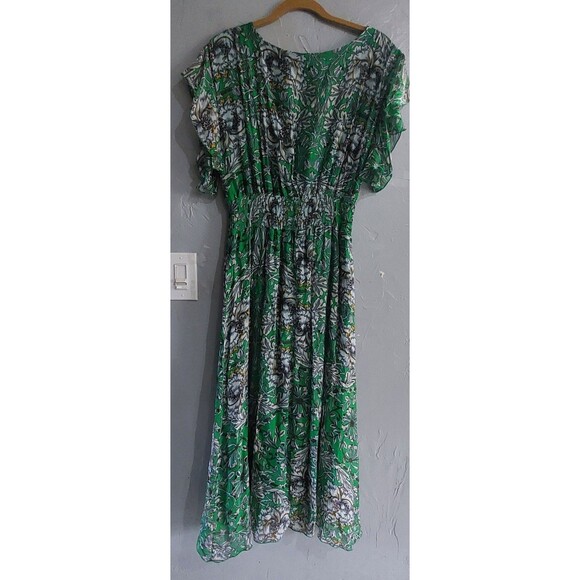 Le Ragarre Dress Women's L,made In Italy, Floral, Viscose, Silk Material,... - Picture 5 of 11